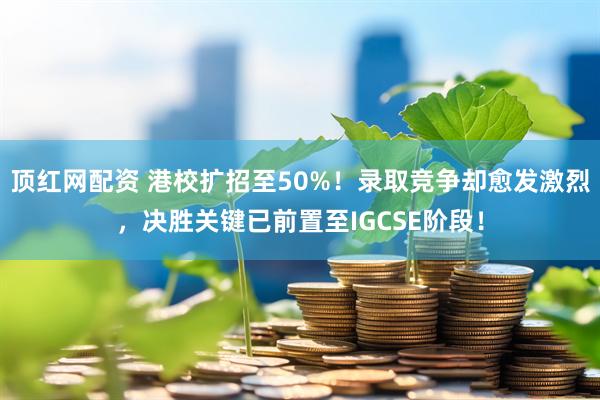 顶红网配资 港校扩招至50%！录取竞争却愈发激烈，决胜关键已前置至IGCSE阶段！